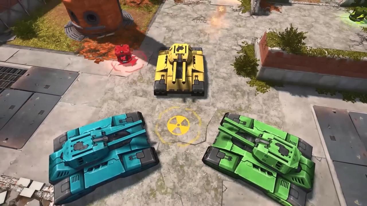 装备独特“单色金色”、“单色海蓝”和“单色苹果”迷彩的超级坦克