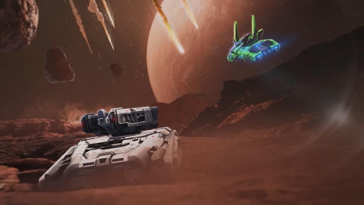 3D坦克UFO日流星雨宣传壁纸