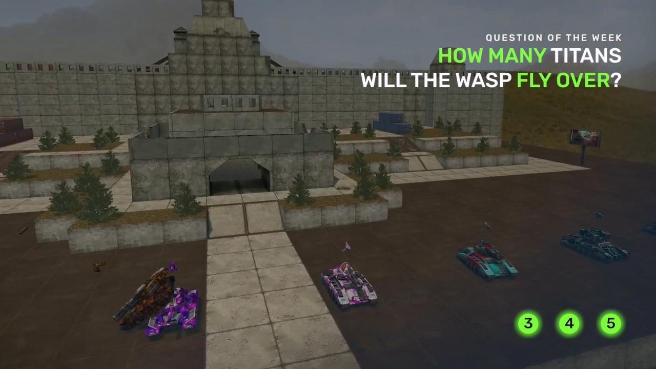 3D坦克每周猜猜看：黄蜂将飞跃多少辆泰坦重甲？